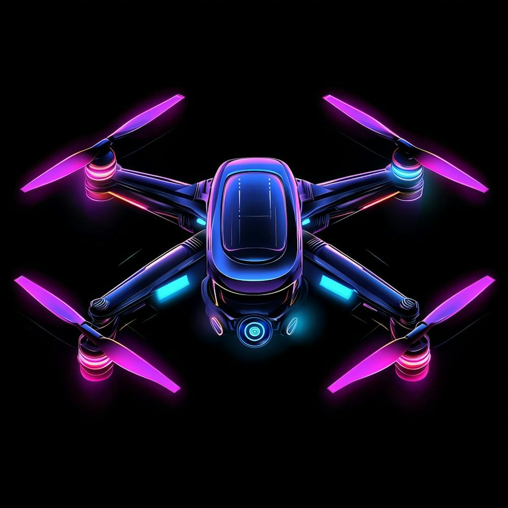 Drone Flying In The Dark