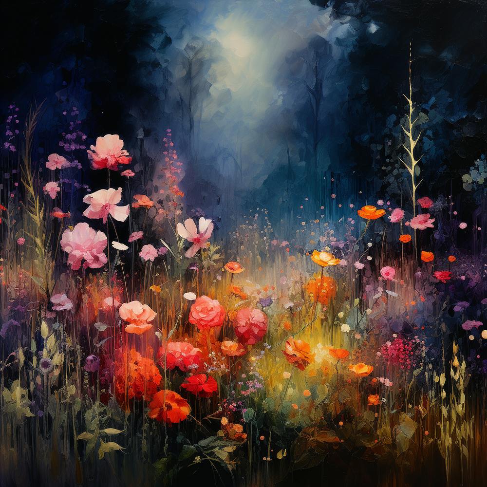 Wildflowers At Night