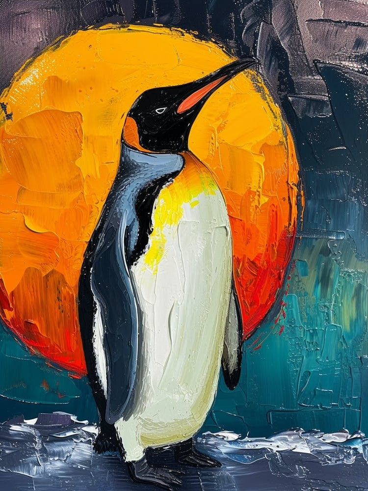 King Penguin Isabela Island Colour Block Painting 4