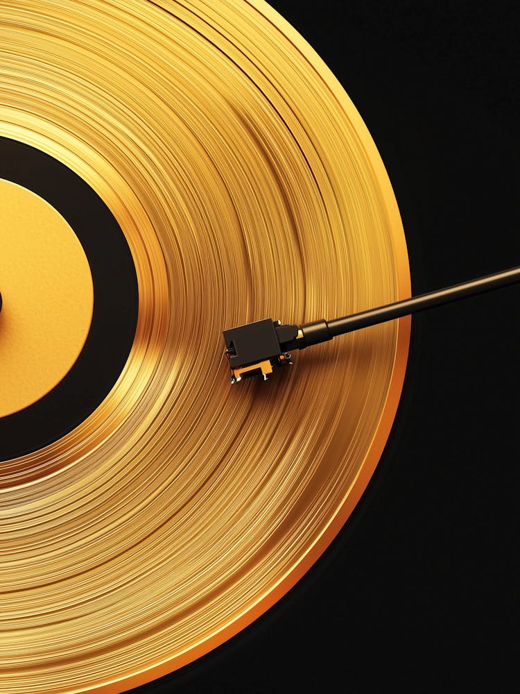 Disque Vinyle Doré