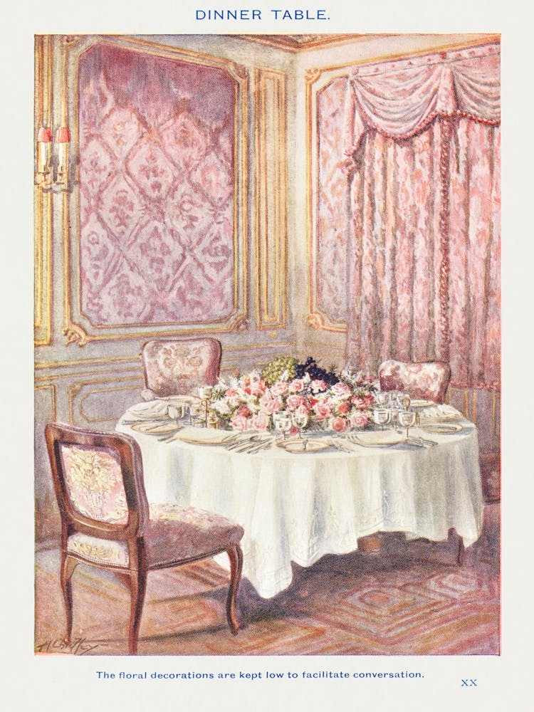 Une table de dîner de Mrs