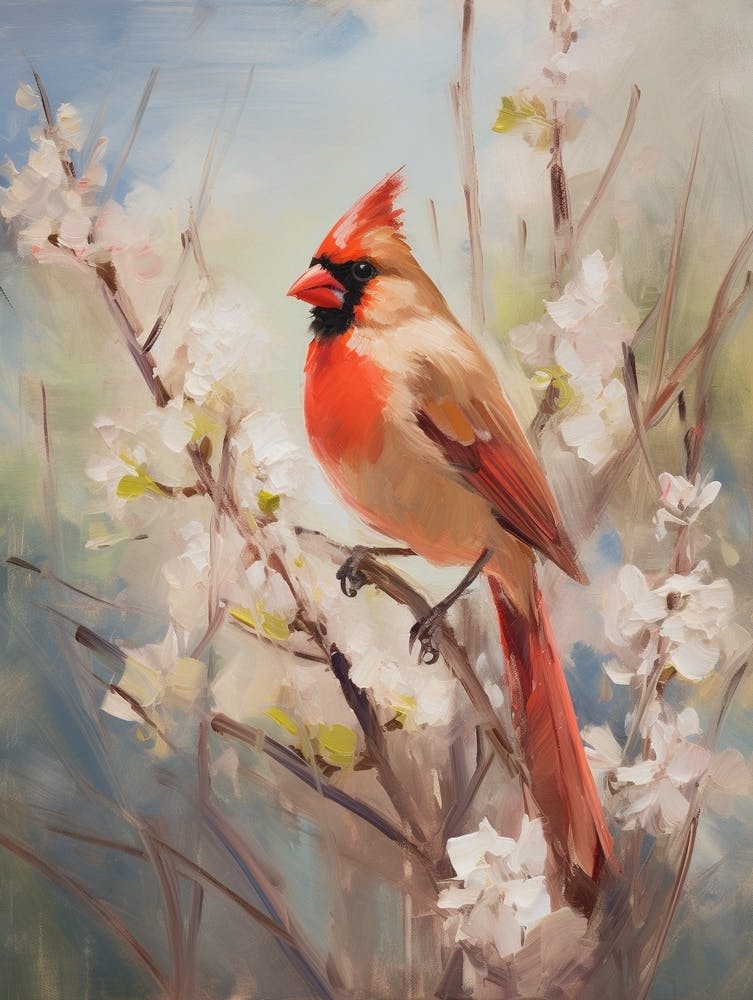 Bird Painting Cardinal 3