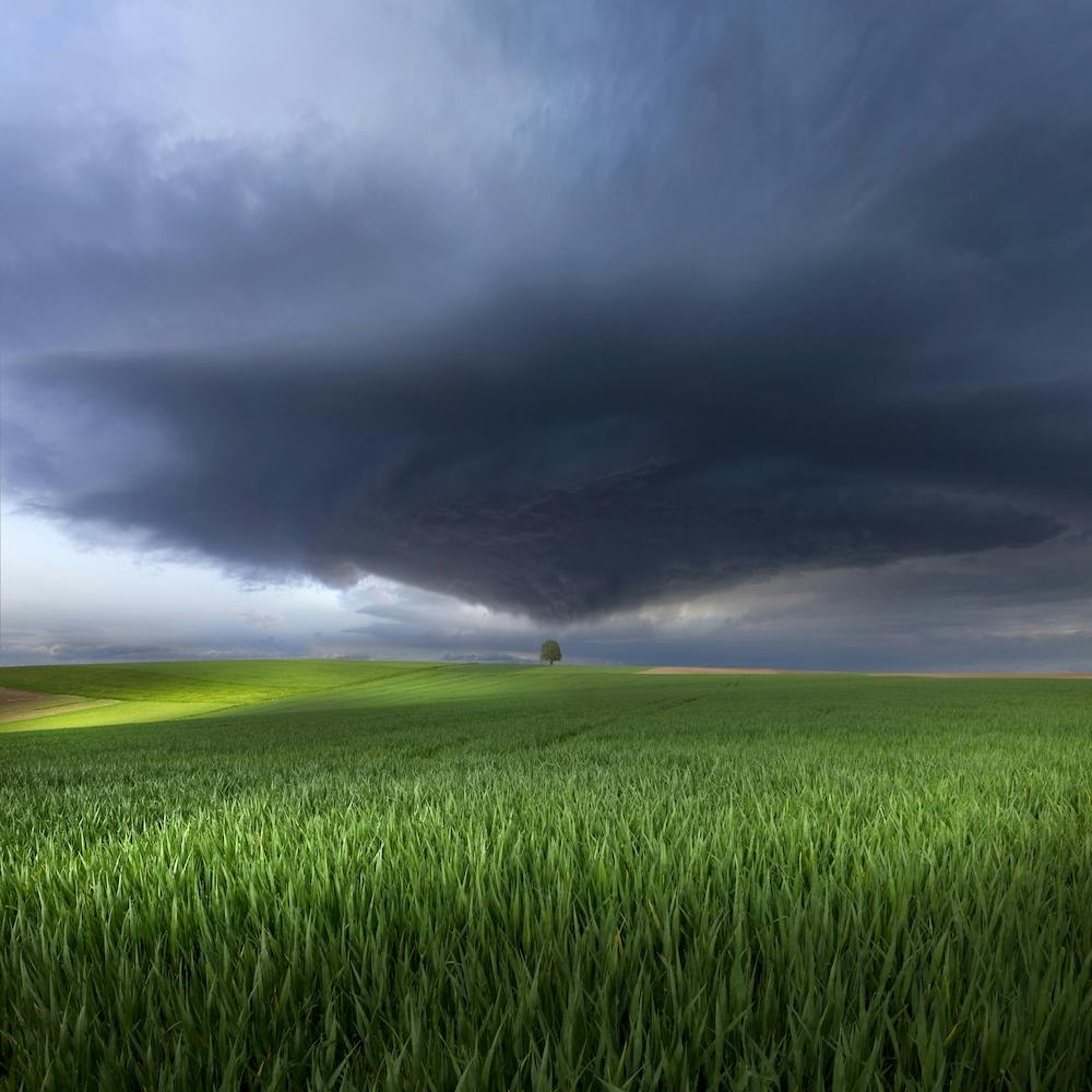 Thunderstorm Cell Over The Alb Plateau