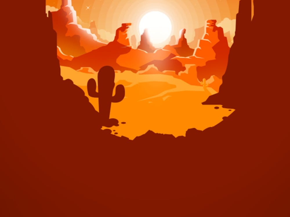 Sunset In The Desert