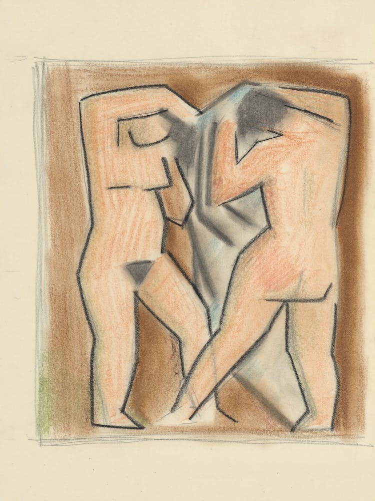 Two Women After A Bath, Mikuláš Galanda