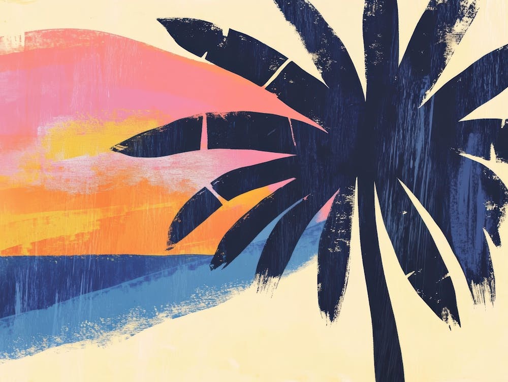 Palm Tree At Sunset 12