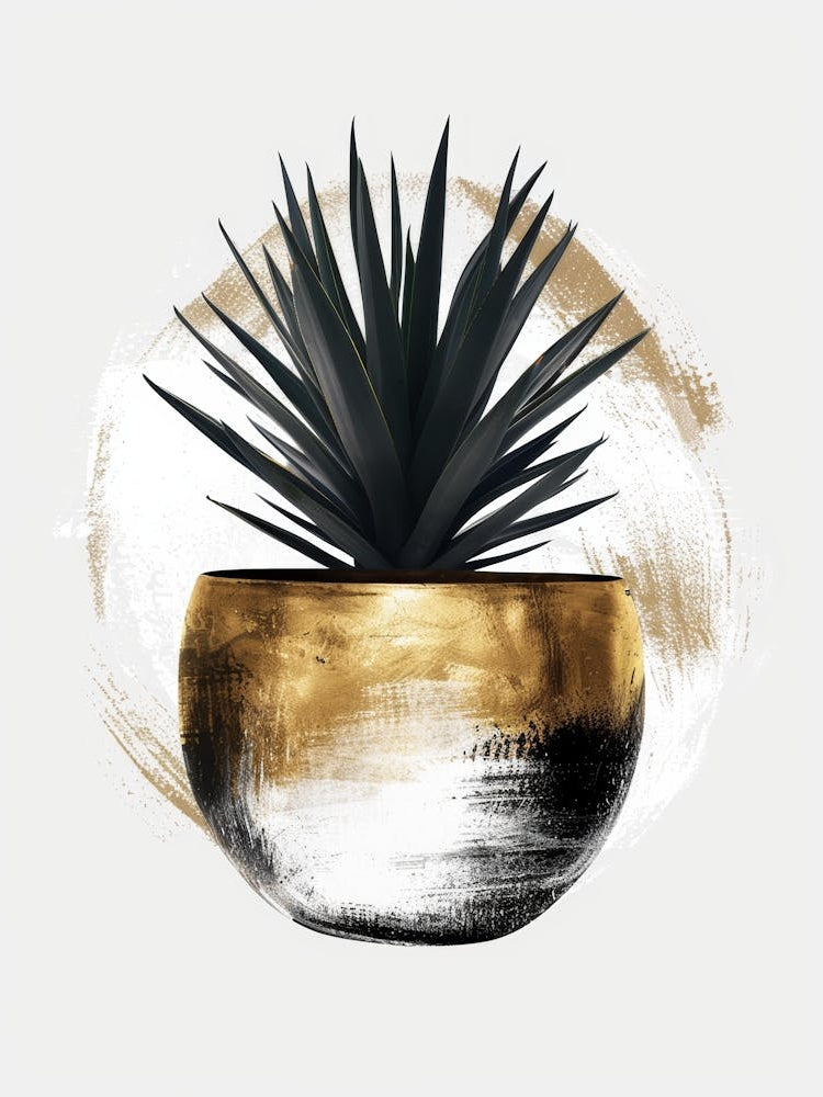 Gold Potted Plant