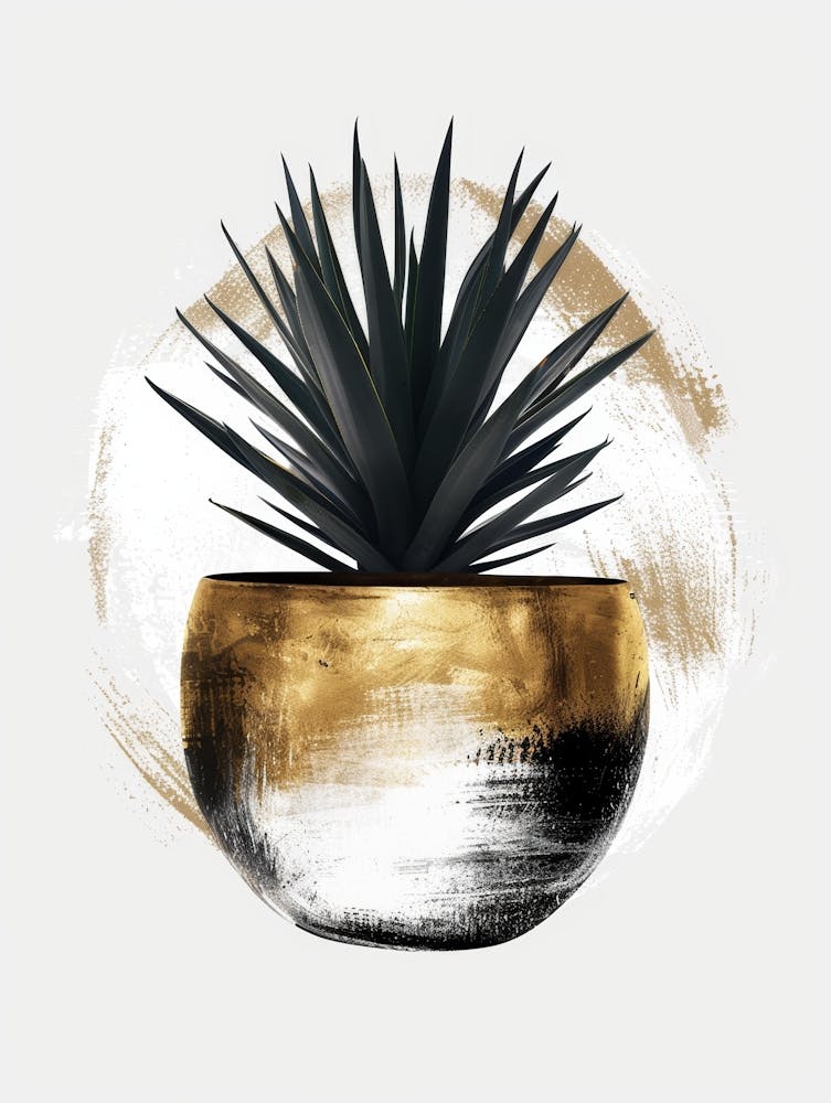 Gold Potted Plant