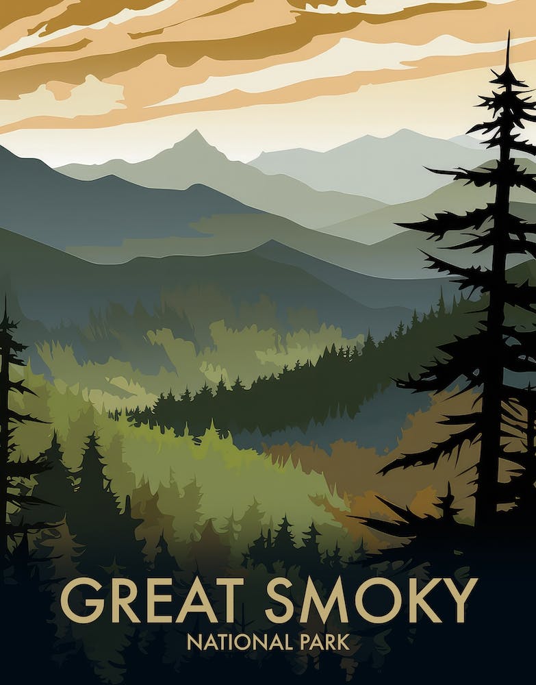 Great Smoky National Park Vintage Travel Poster 11
