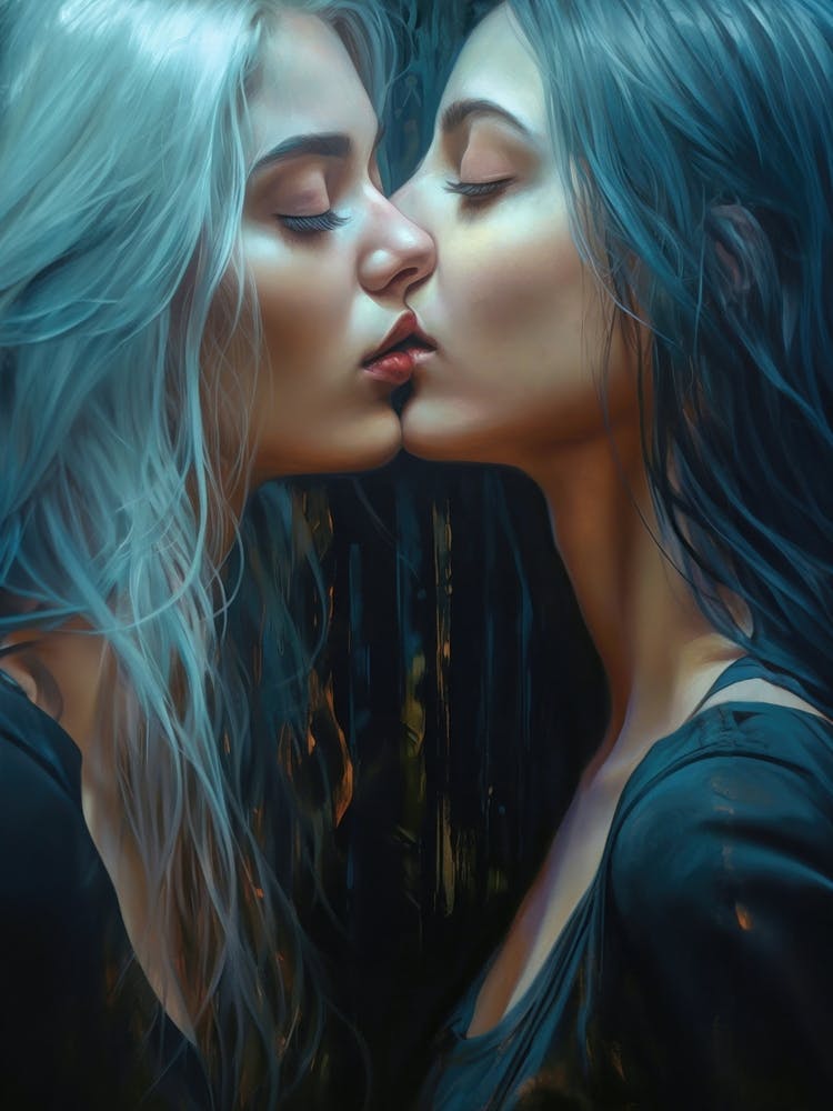 Lesbian Women Kiss LGBTQ
