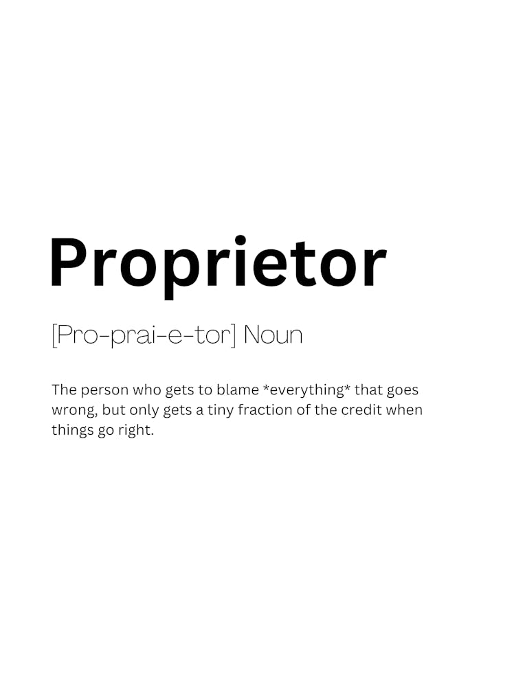 Proprietor Definition Bedeutung 1