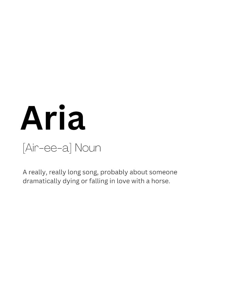 Aria Definition Meaning