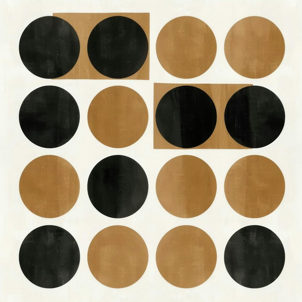 Black And Gold Circles