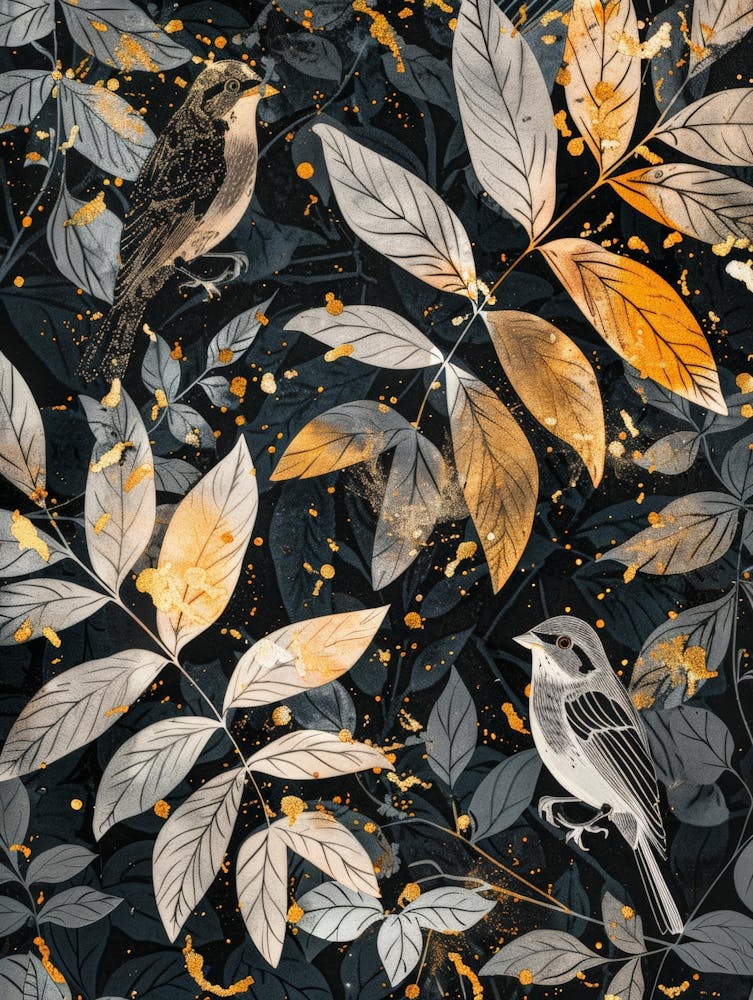 Birds And Leaves