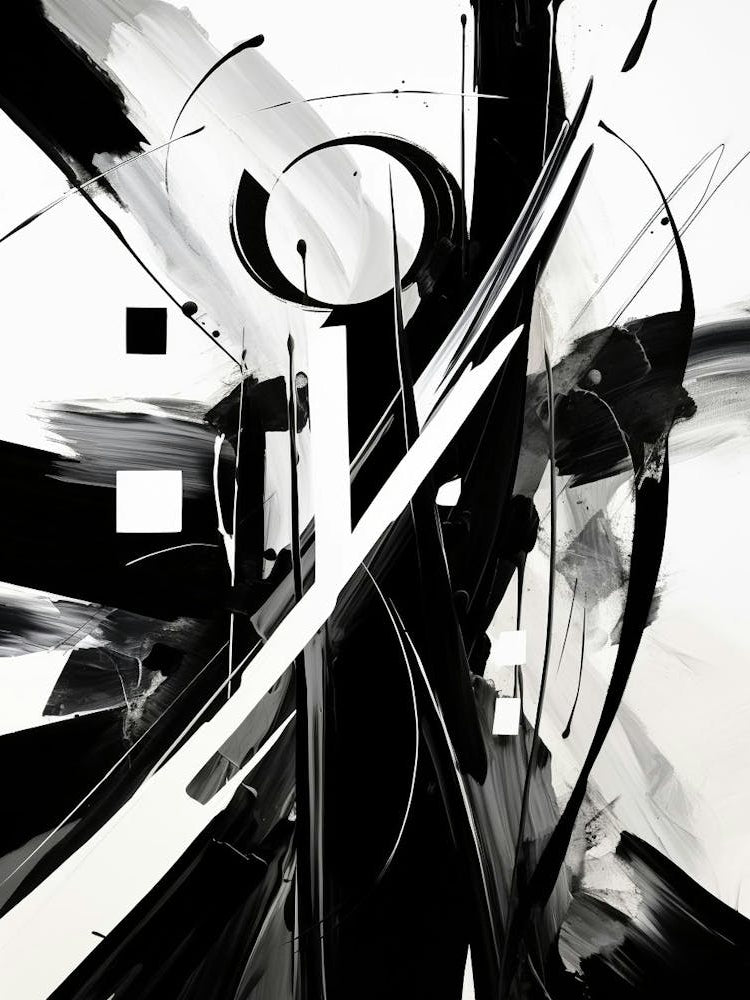 Exploration Abstract Black And White 4