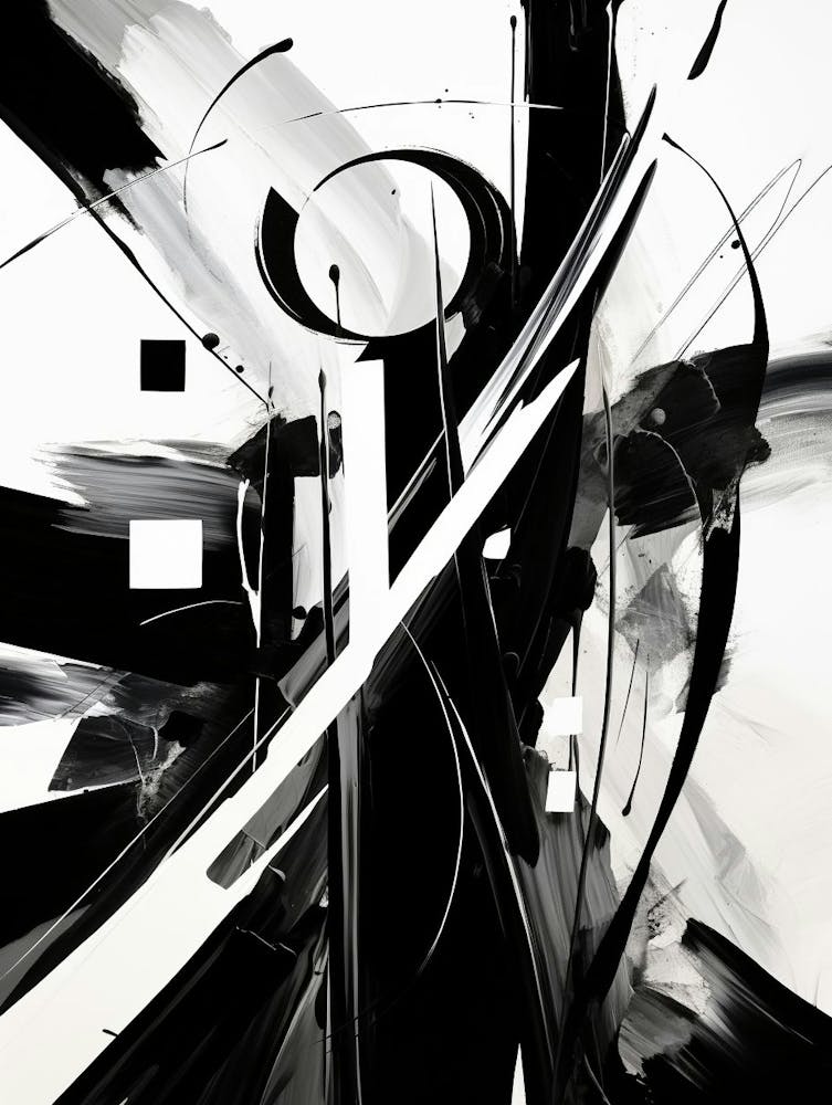 Exploration Abstract Black And White 4