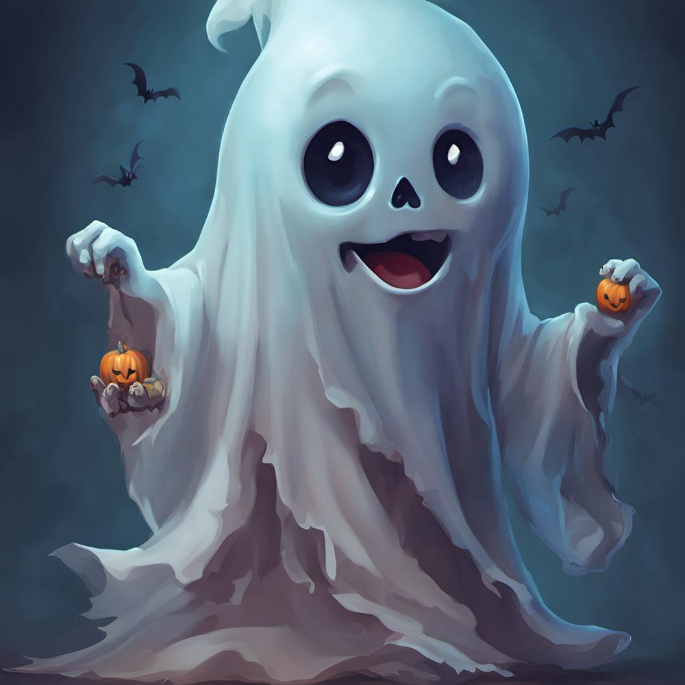 Ghost With Pumpkins