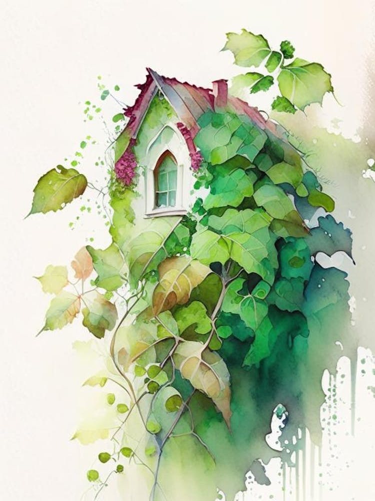 Poison Ivy Growing On House Pop Art 1