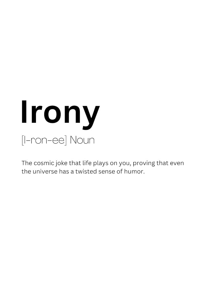 Irony Definition Meaning