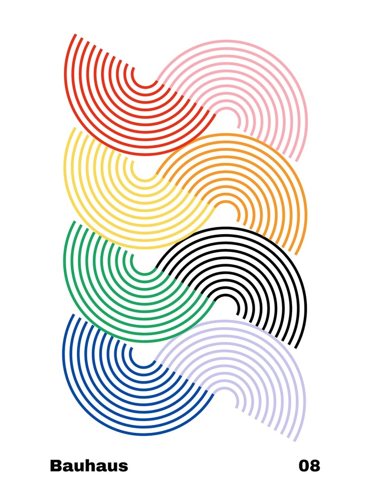 Geometric Bauhaus Poster 8