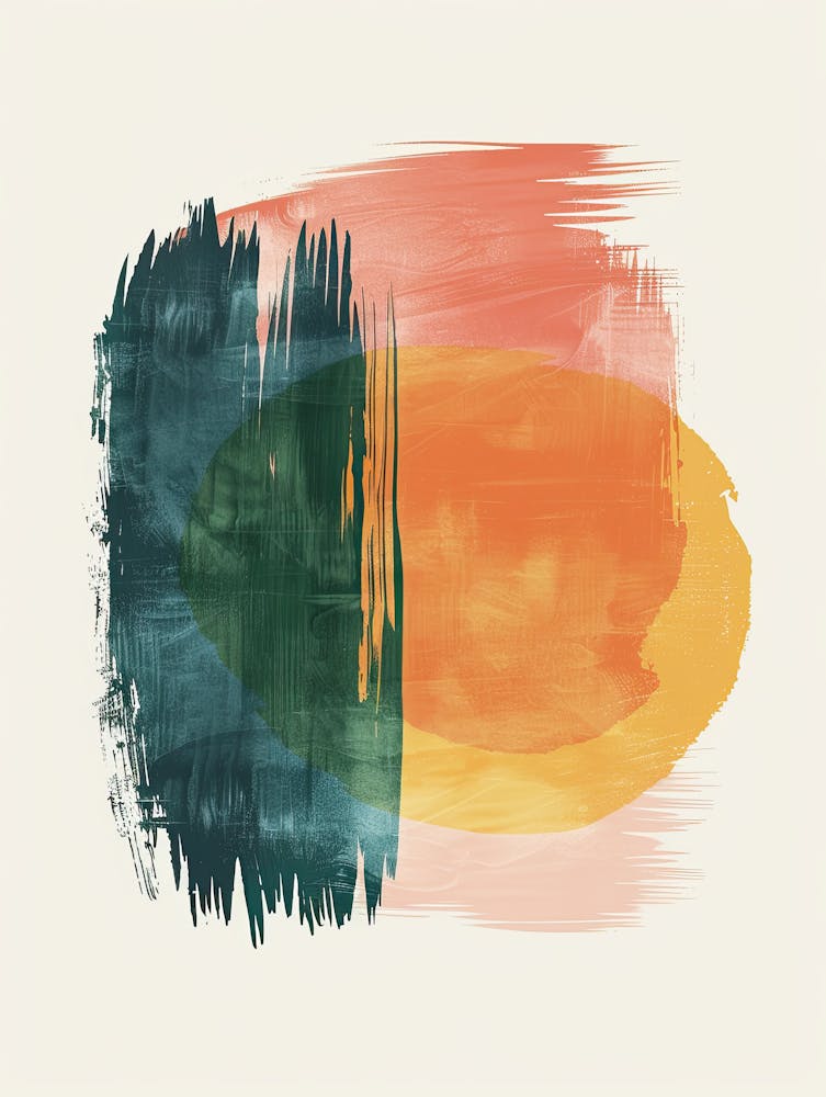 Abstract Horizons Mid Century Style