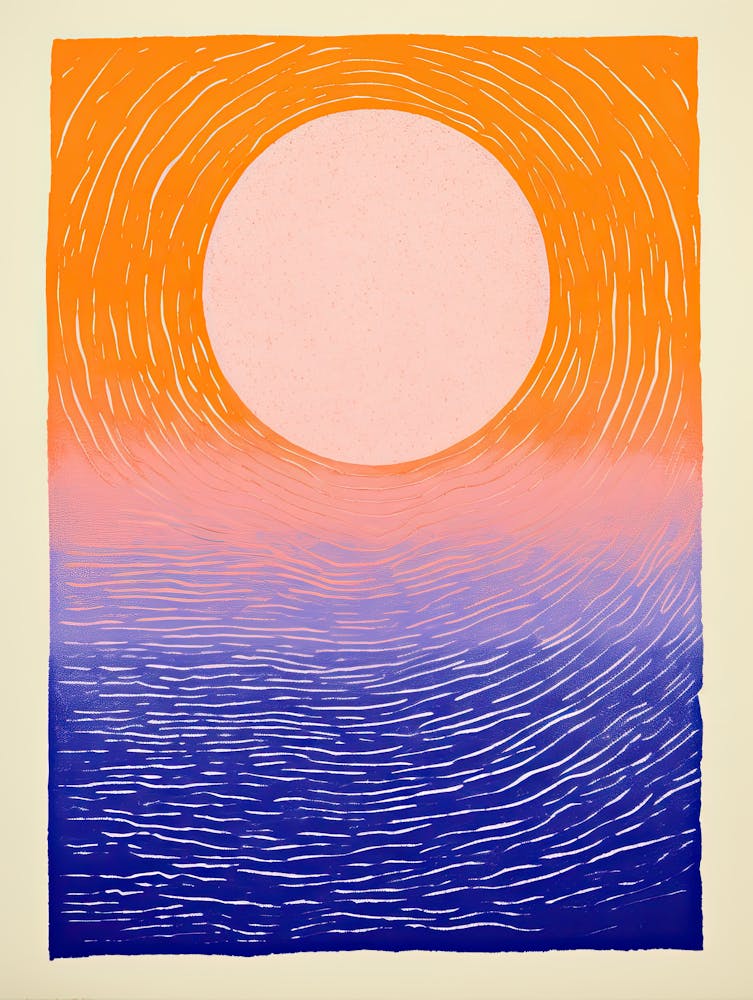 Neon Tides Electric Waveform Art