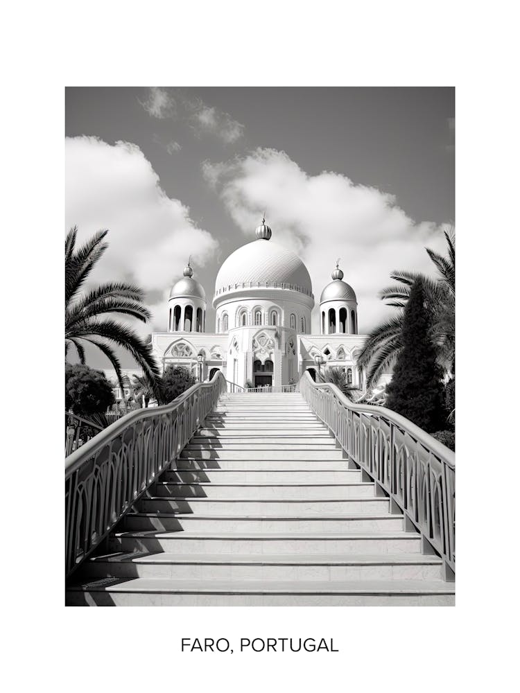 Poster Of Haifa, Israel, Photography In Black And White 1