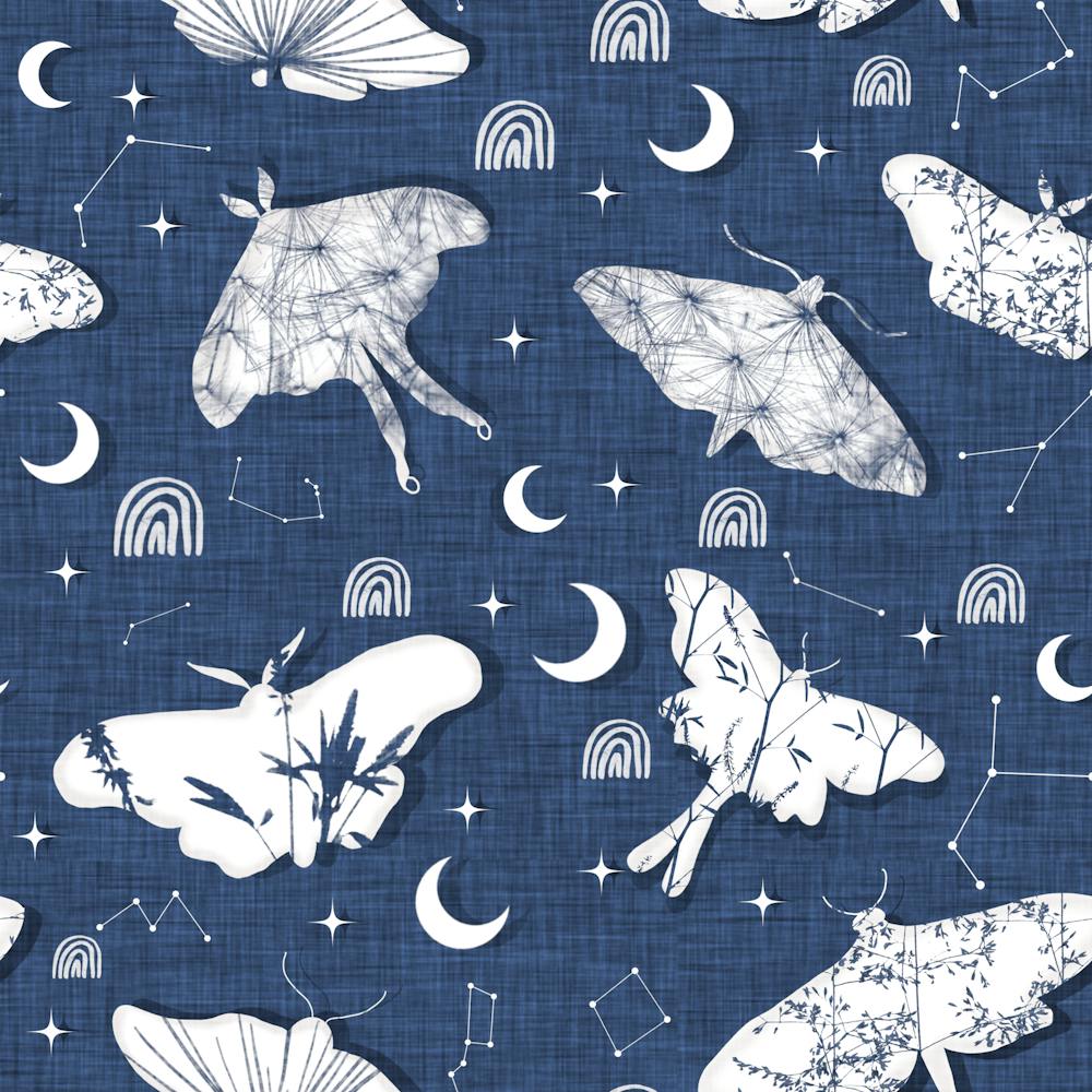 Dreamy Shibori Floral Butterflies And Stars