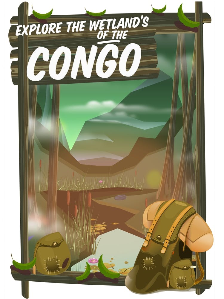 Explore The Wetlands of the Congo Travel poster