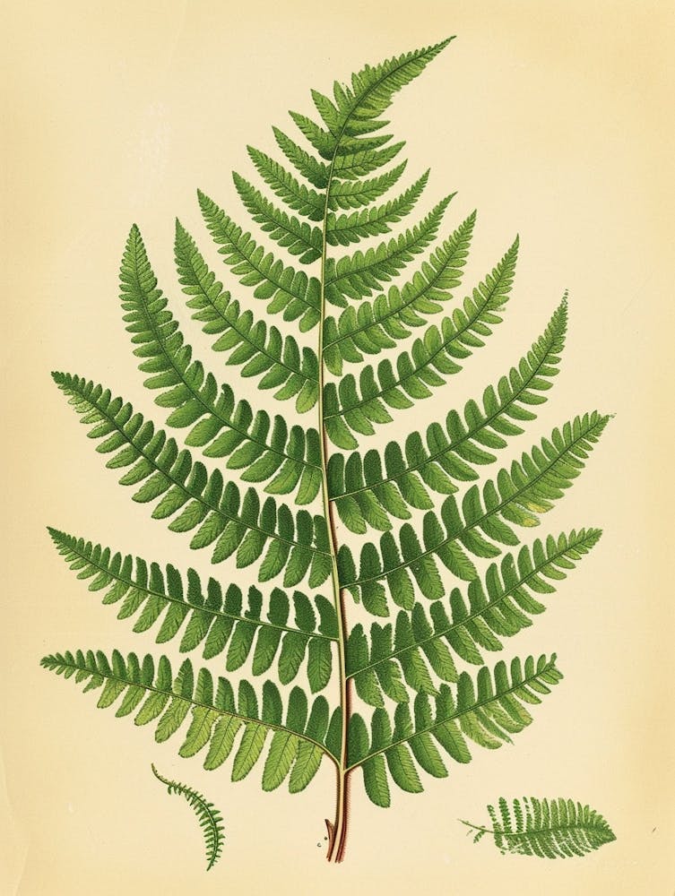 Vintage Illustration Lady Fern 4