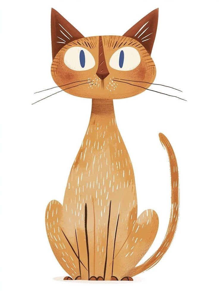 Egyptian Mau Cat Clipart Illustration 2