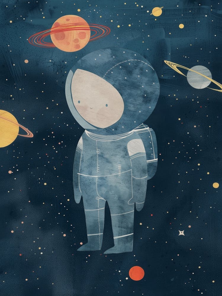 Boho Nursery 15 Astronaut Boy