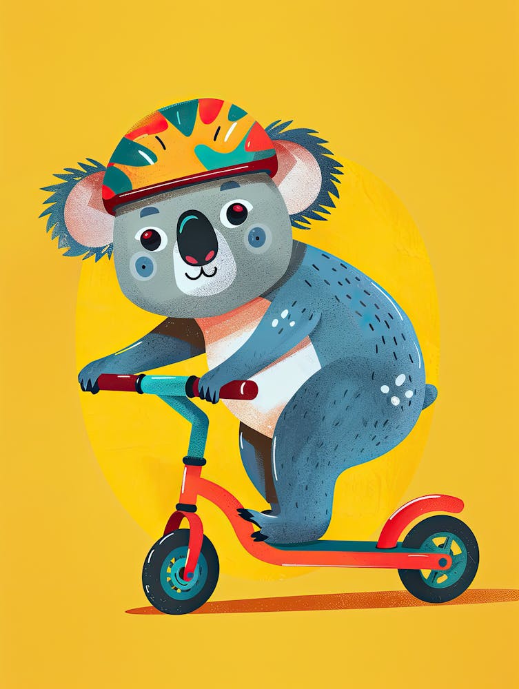 Koala Riding A Scooter 3