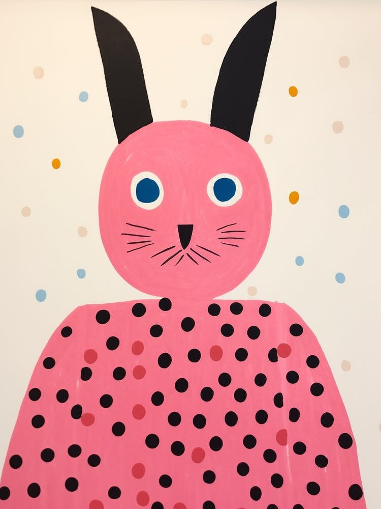 Pink Polka Dot Rabbit 2