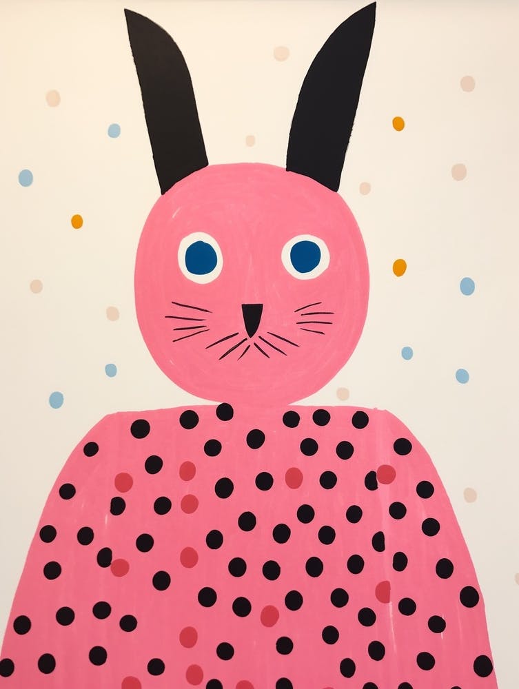 Pink Polka Dot Rabbit 2
