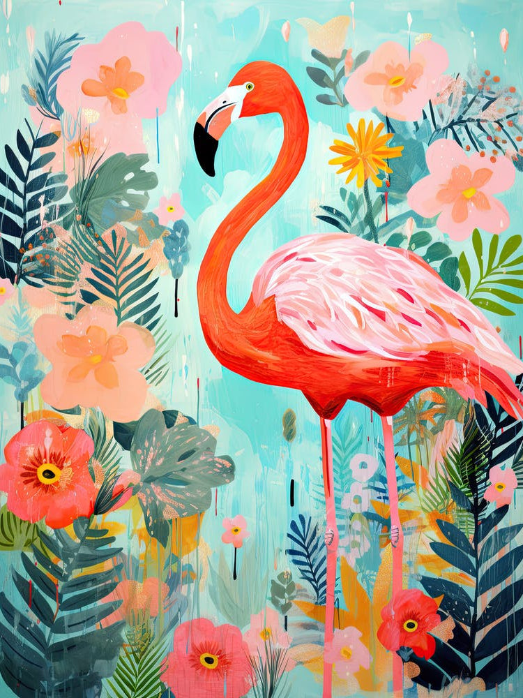 Flamingo 34, Matisse Inspired