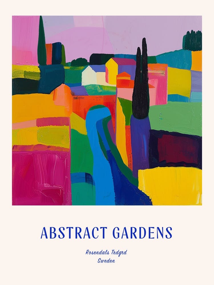 Colourful Gardens Rosendals Trdgrd Sweden 1 Blue Poster