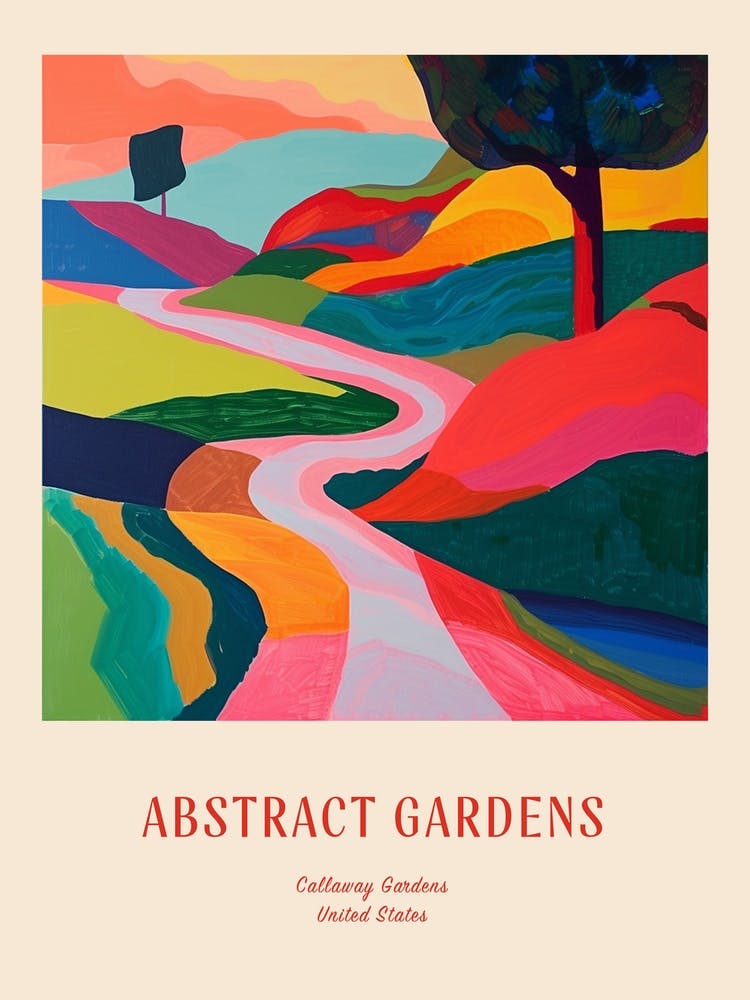 Colourful Gardens Callaway Gardens Usa 1 Red Poster