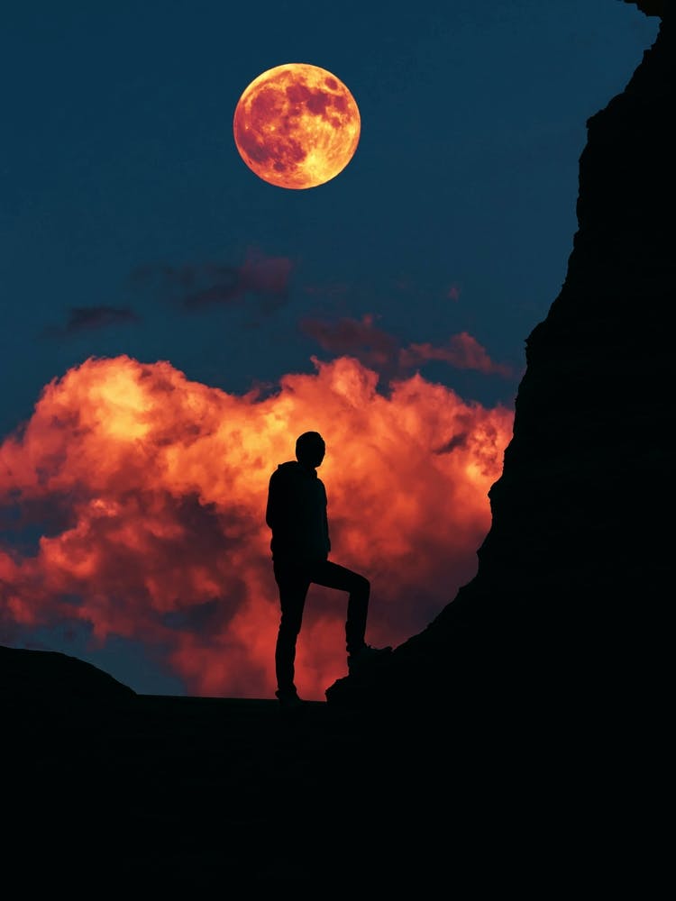 Standing With Moon