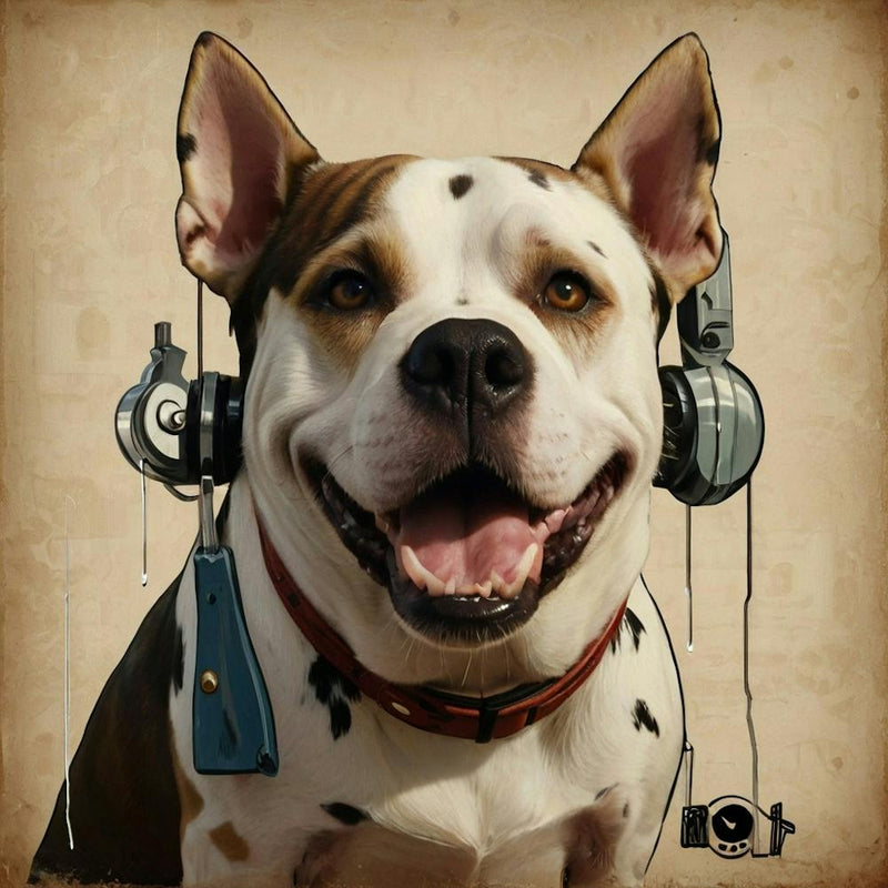 Dog With Headphones