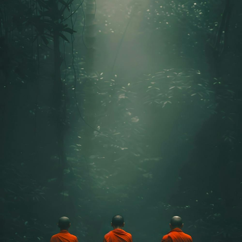 Monks In The Forest