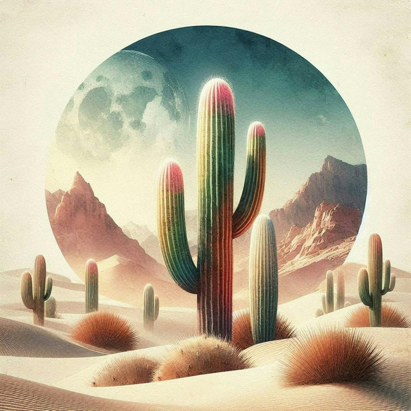 Desert Landscape With Cactus