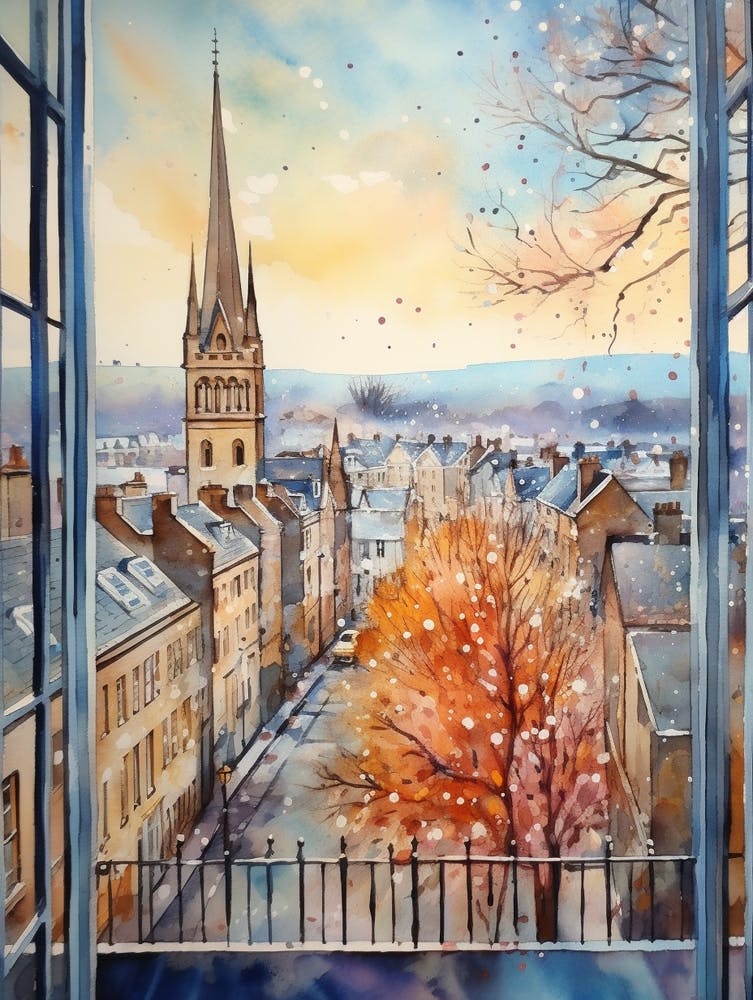 Winter Cityscape Bath United Kingdom