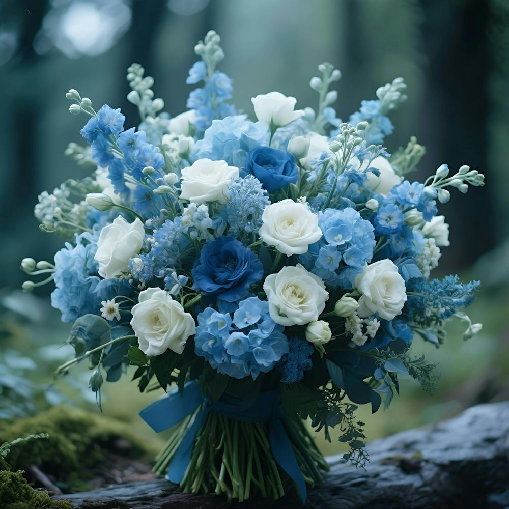 Blue And White Bouquet