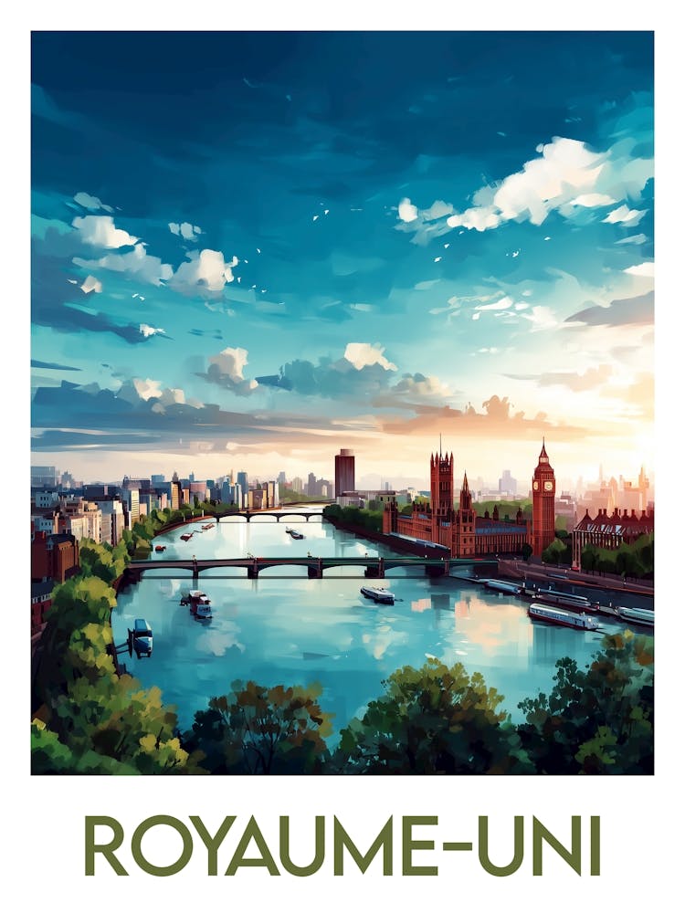 Affiche de voyage Royaume Uni 1