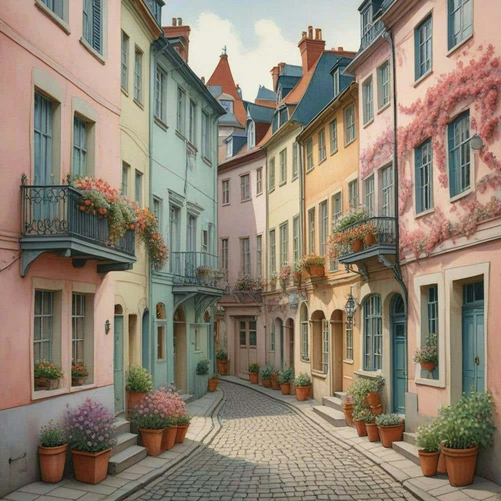European Vintage Streetscape Streets Of Timeless Charm (2)