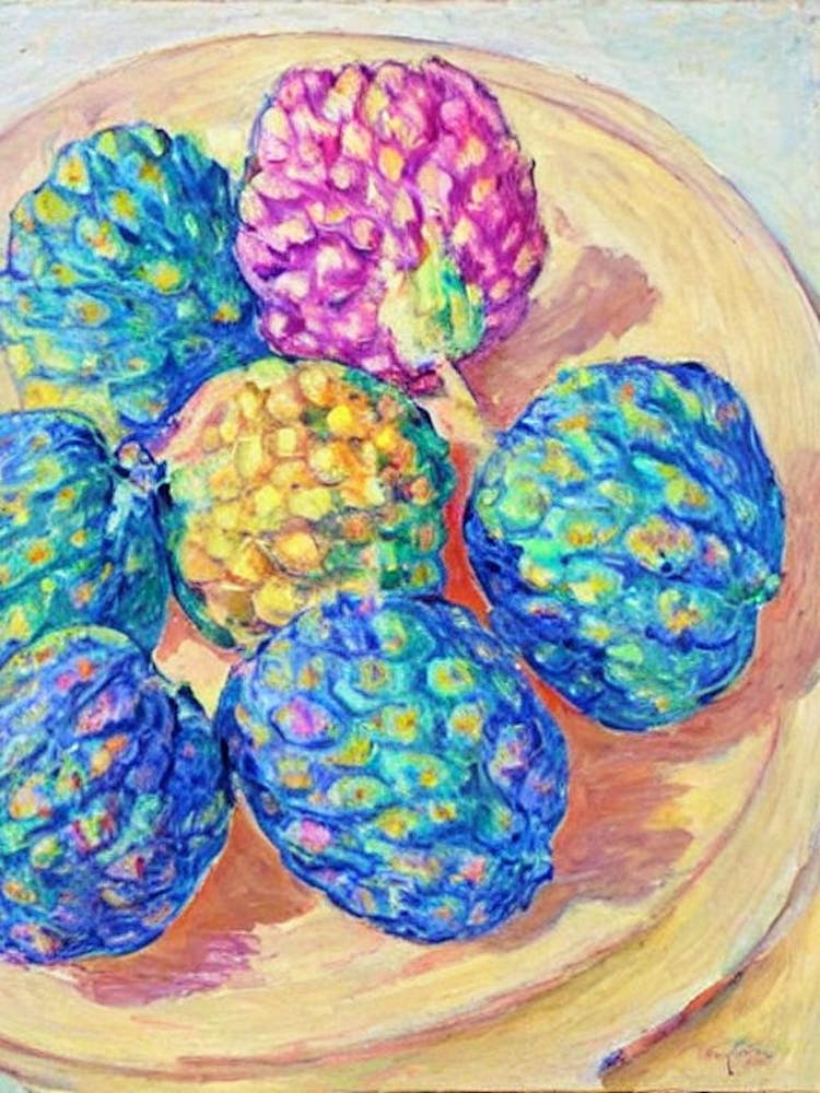 Custard Apple Vintage Sketch Fruit