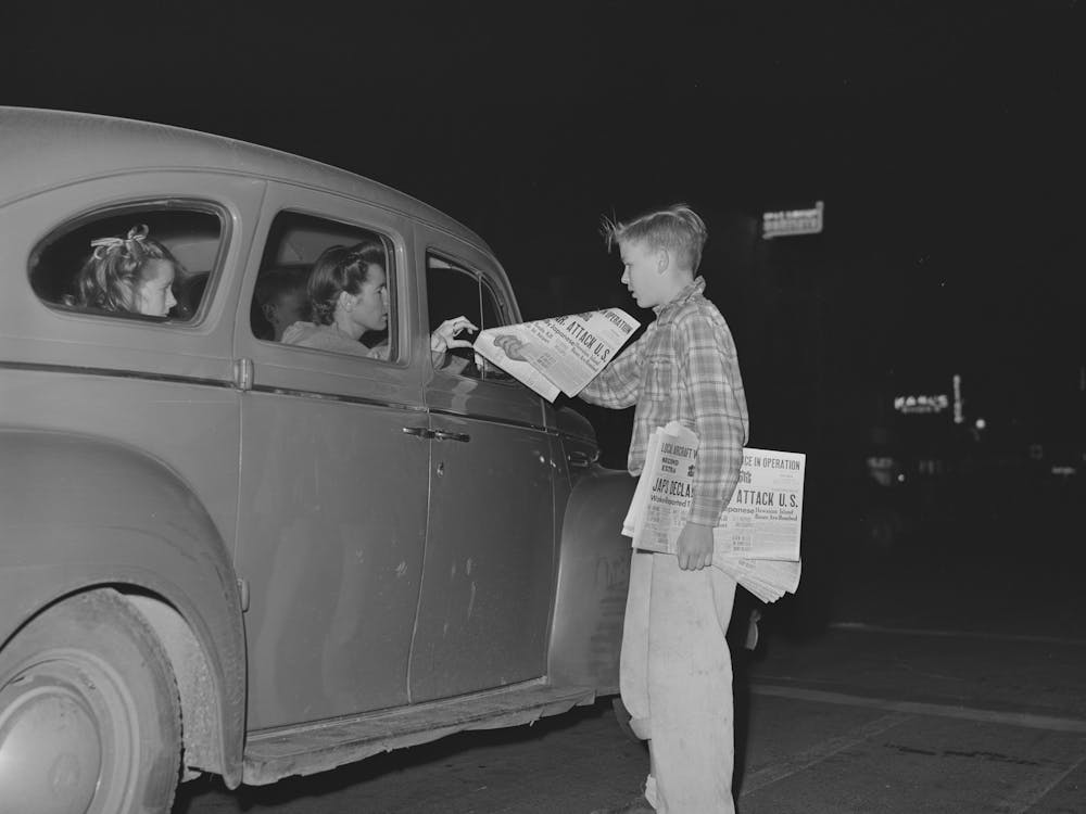 Newspaper Extra, December 7, 1941, Redding, California By Russell Lee