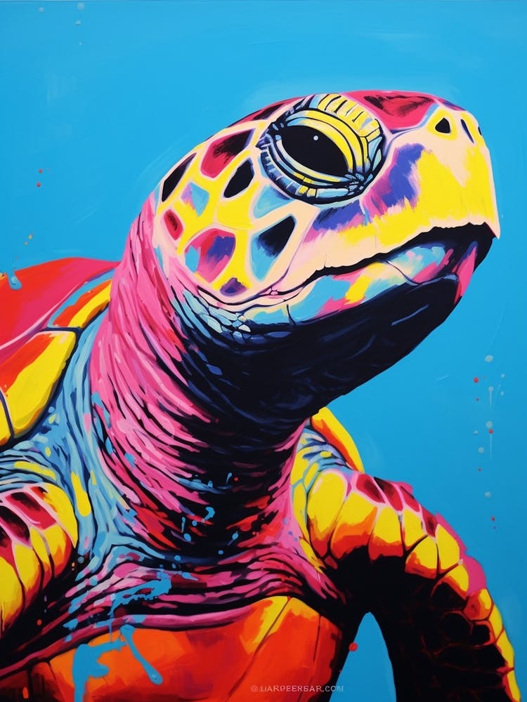 Sea Turtle Pop Art 1