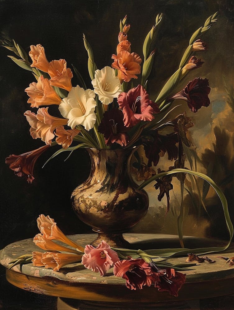 Baroque Floral Still Life Gladiolus 3